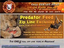 Tablet Screenshot of predatorzipline.com